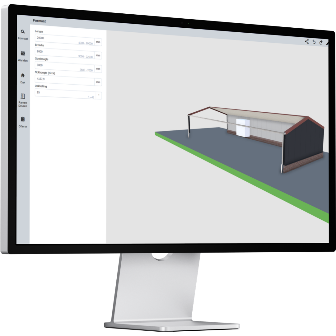 configurator voorbeeld op scherm